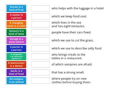 V2, Defining relative clauses matching