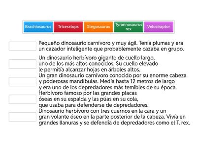 Encuentra el dinosaurio