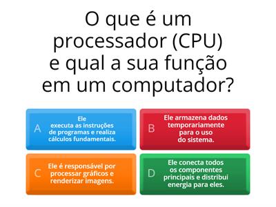 Quiz de Componentes de Computador
