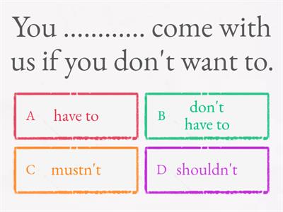 MODALS of obligation