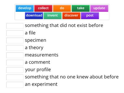 Science collocations Focus 2 unit2