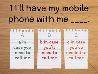 zero and first conditionals, future time clauses