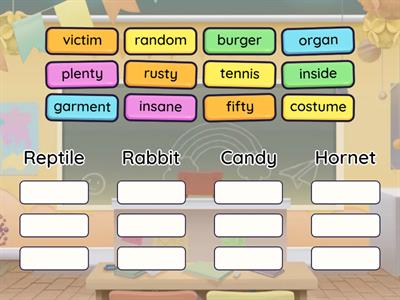 Rabbit Reptile Candy Hornet Sort