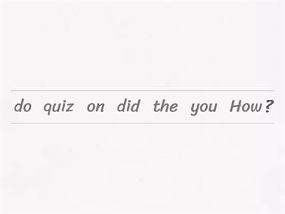 Question Words + did