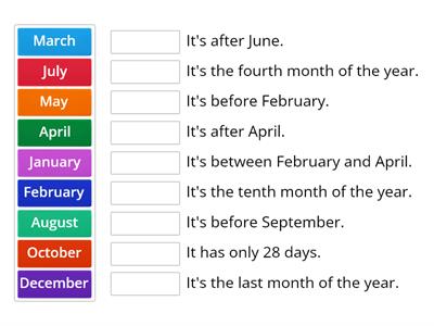 Months match up