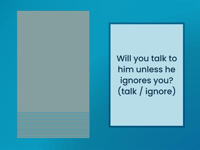 1st and 2nd conditional