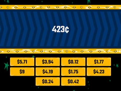 Dollar Notation Match with Cents Notation