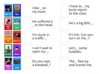 Homographs: Match Up quiz