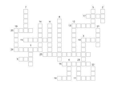Irregular Past participle Verbs Crossword