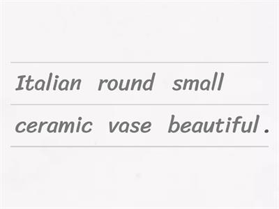 Adjective order - English