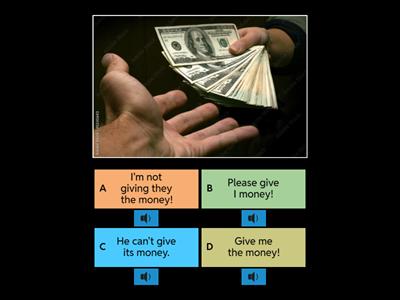 Quiz: Possessive and Object pronoun sentences