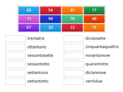 Numeri  II. 0-100 Abbinamento