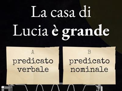 predicato verbale/predicato nominale