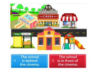 Review: Prepositions of place (Town)