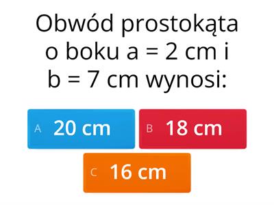 Obwód prostokata - utrwalenie