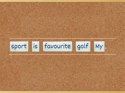 Sports - LINC 1 sentence unjumble