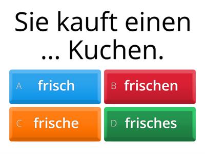 Adjektivdeklination mit dem unbestimmten Artikel