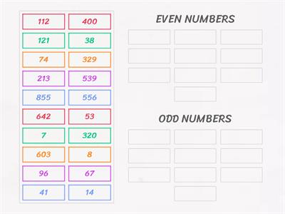 ODD AT EVEN NUMBERS