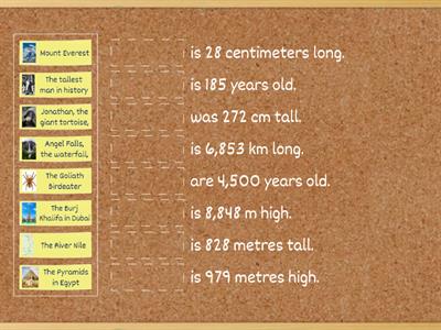 Describes sizes Unit 4.5