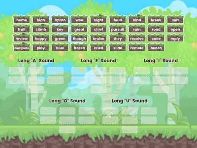Long Vowel Sound Sorting 