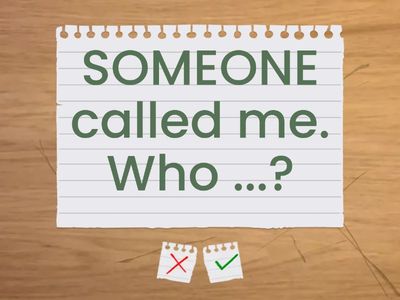 subject / object questions