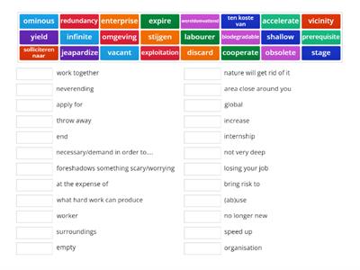 exam vocab units 14, 15, 16 5H