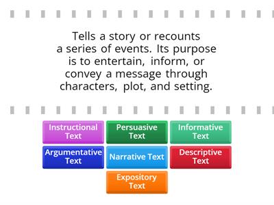 Different types of text and their purpose