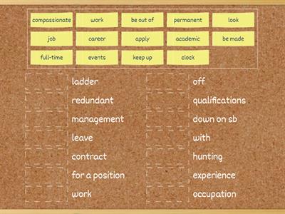 English File Advanced 1B collocations/phrases/verbs