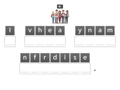 jumbled sentences (count vs non count)