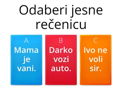 Jesne i niječne rečenice