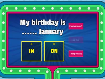 Prepositions of time - IN/ON/AT