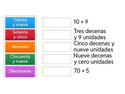 Sistema de numeración decimal para grado primero