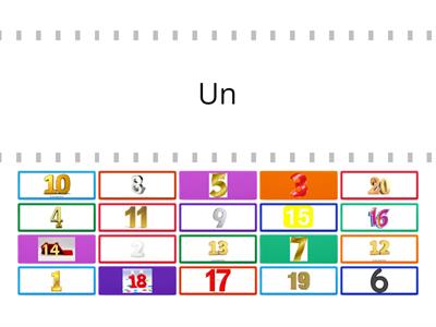 Allez, on y va ! 1 Les nombres 1-20