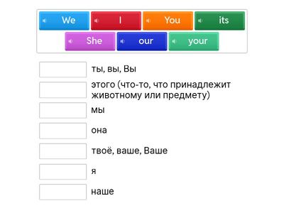 Местоимения 