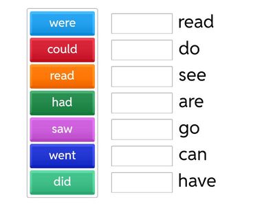 irregular verbs match-up