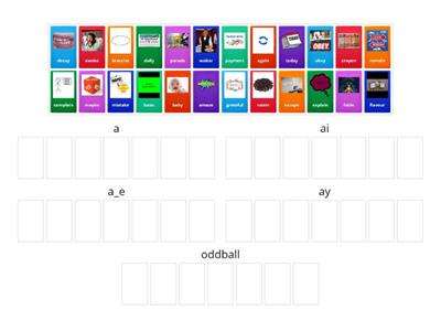 Green Sort 18 - Long A Patterns in Accented Syllables