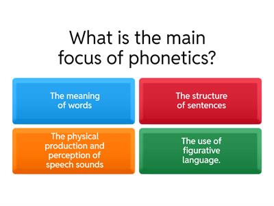 Phonetics and Phonology 1