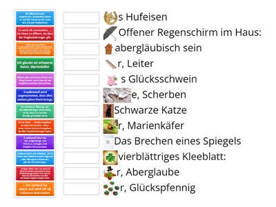 Glücksbringer und Unglückszeichen