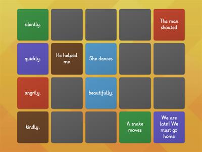 ADVERBS MEMORY GAME