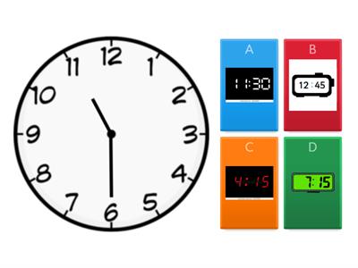 Clocks quiz - analogue and digital