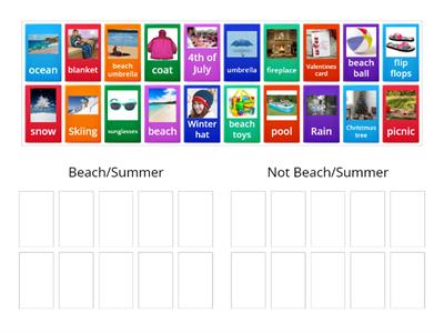 Summer/Beach Item Sort