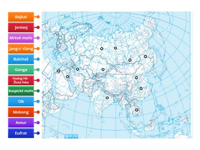 Vodstvo Asie - řeky a jezera