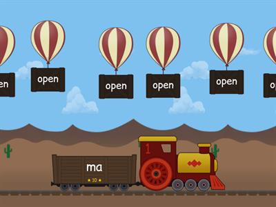 Good Open or Closed Syllable Balloon pop