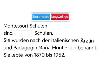 Montessori-Schulen A2/B1