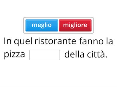 Meglio o migliore? 