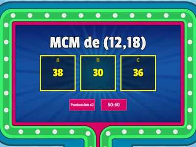 Mínimo Común Múltiplo (MCM)