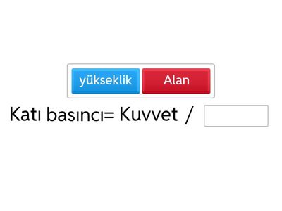 Basınc konusu formul uygulama ve pekiştirme