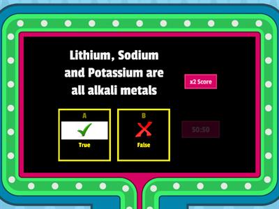 Group 1 - Alkali Metals Quiz