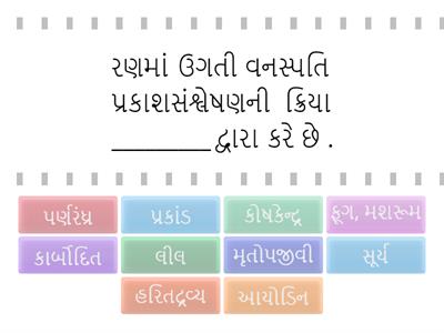 Std 7 sci. ch 1 વનસ્પતિમાં પોષણ:- L.O.-SC.7.04 પ્રશ્નોના જવાબ મેળવવા માટે સરળ તપાસ હાથ ધરે છે.