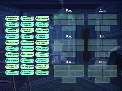 Определи падеж имен существительных.